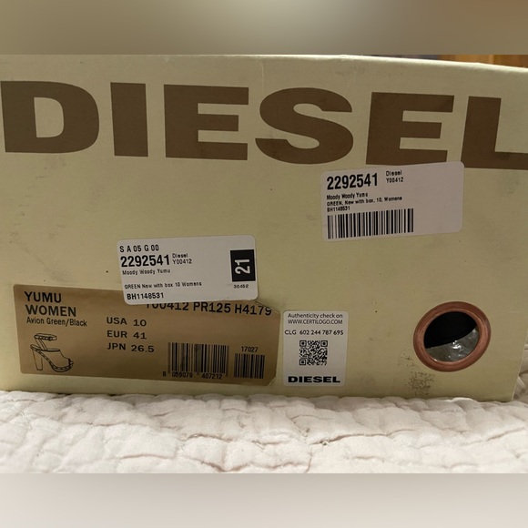 Diesel Moody Woody Yumu Sz 10 NIB AVION GREEN - Picture 7 of 8
